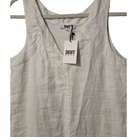 Pur White Sleeveless Slit Sundress Resort Wear - Picture 3 of 8